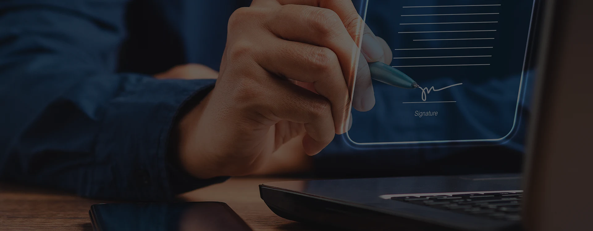 Application de e-signature slide